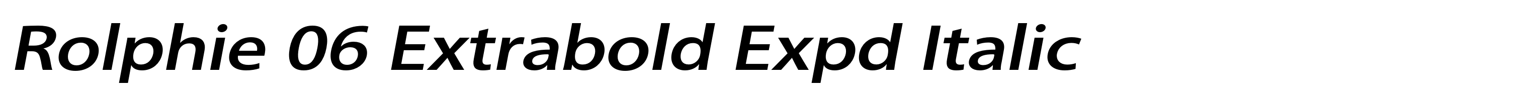 Rolphie 06 Extrabold Expd Italic